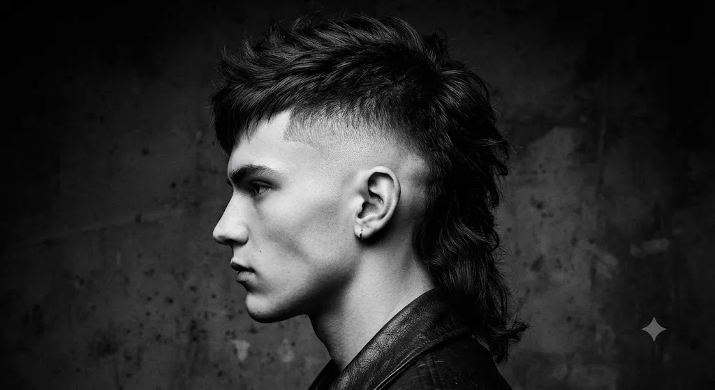 Mohawk Burst Fade Mullet