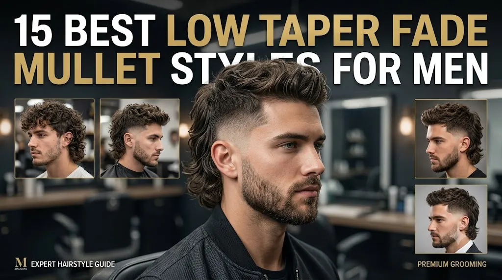 15 Best Low Taper Fade Mullet Styles for Men
