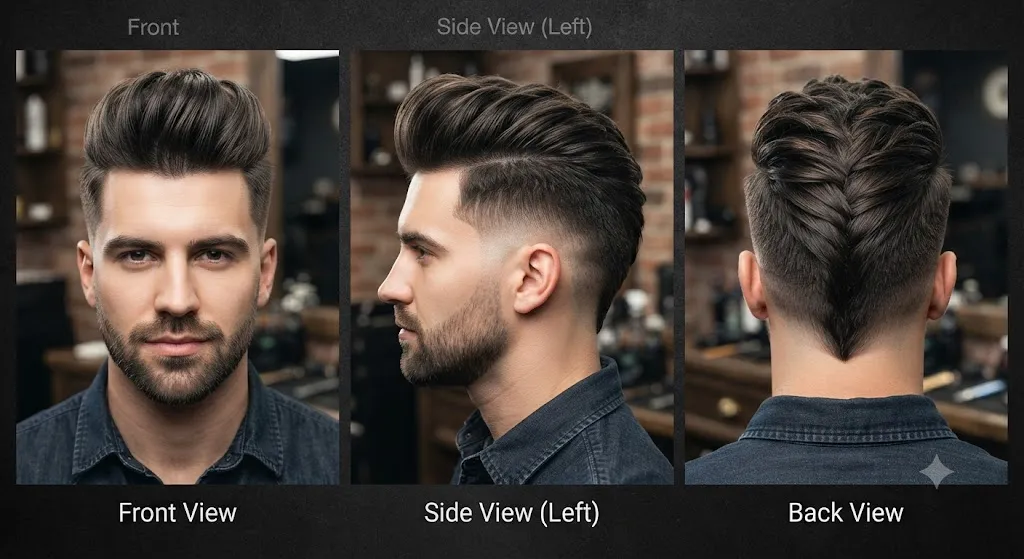 Burst Fade Mohawk Pompadour