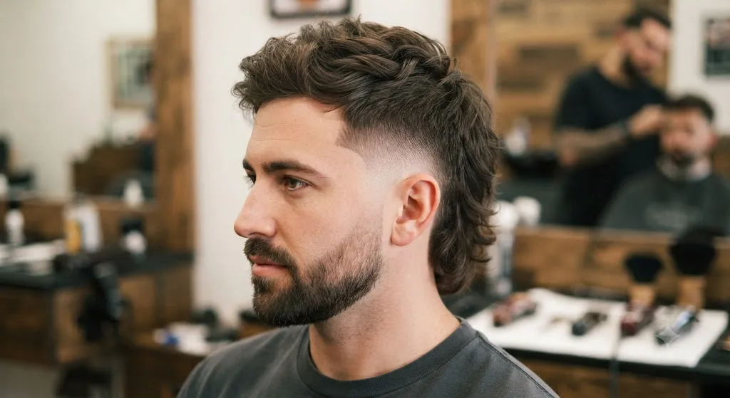Classic Burst Fade Mullet