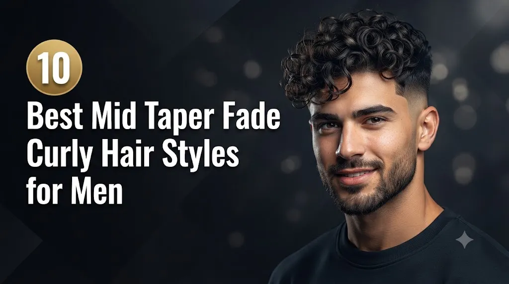 10 Best Mid Taper Fade Curly Hair Styles for Men