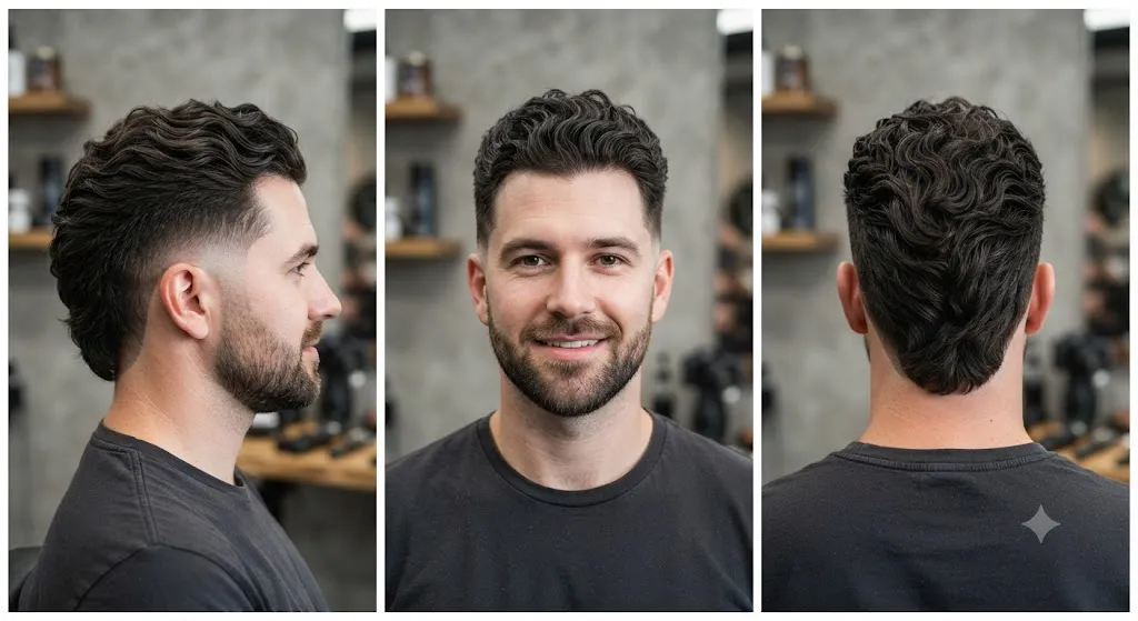 Wavy Burst Fade Mohawk