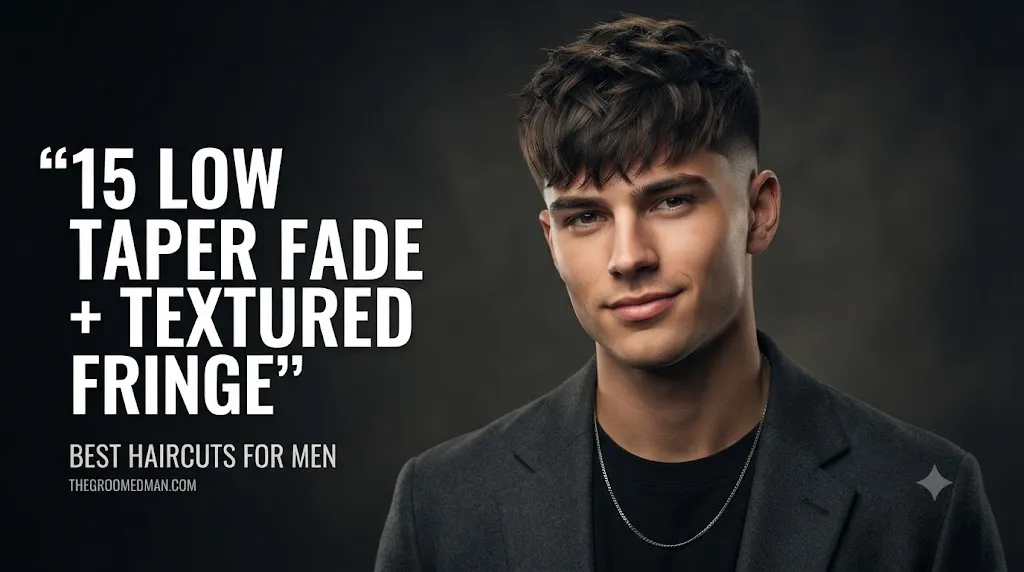 15 Best Low Taper Fade with Textured Fringe Haircuts for Men