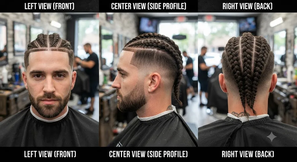 Burst Fade Mohawk With Braids