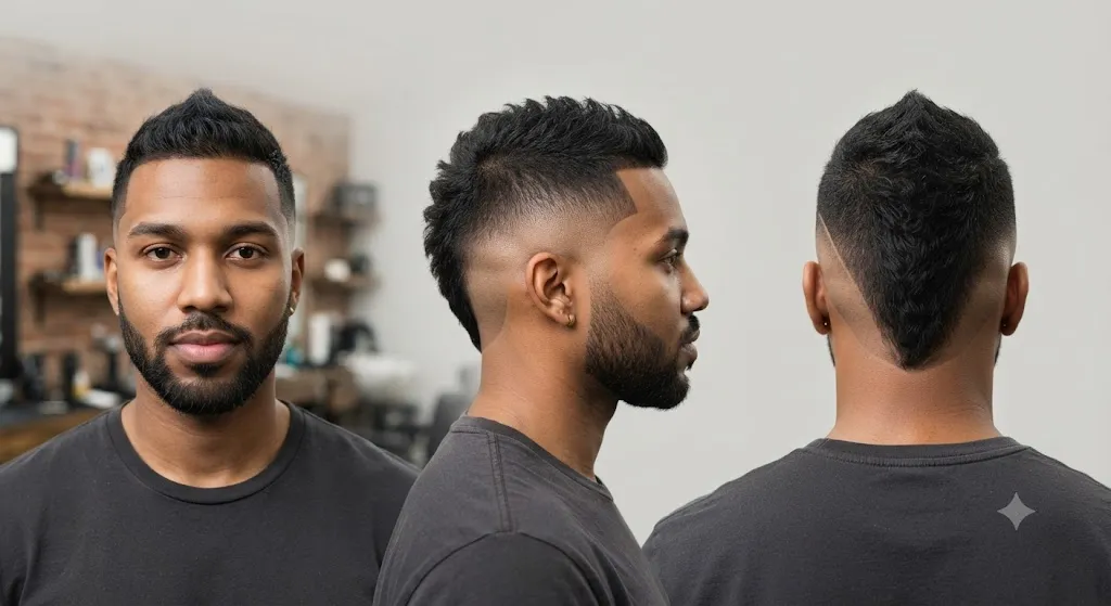 Short Burst Fade Mohawk