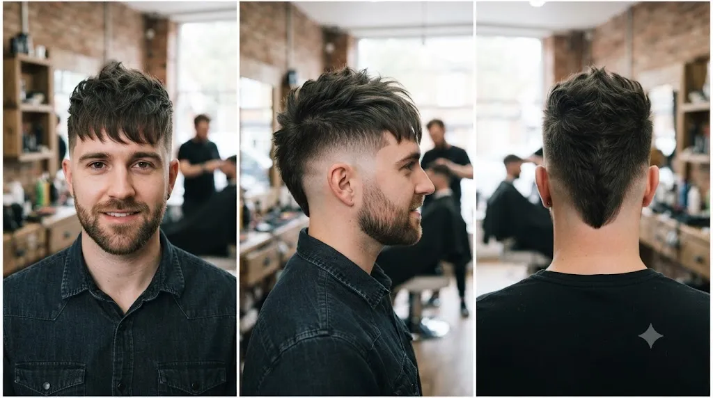 Mohawk Burst Fade With Fringe