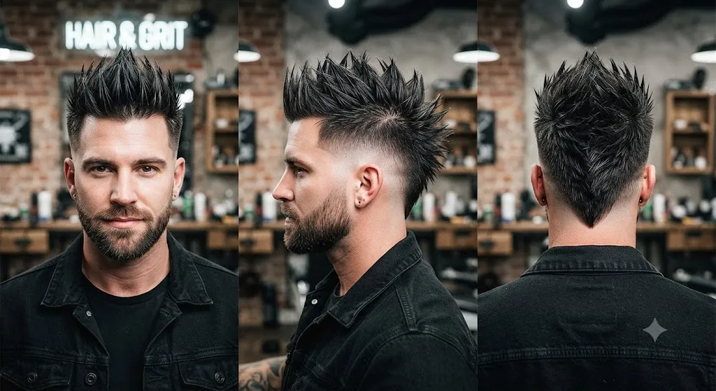 Spiky Burst Fade Mohawk