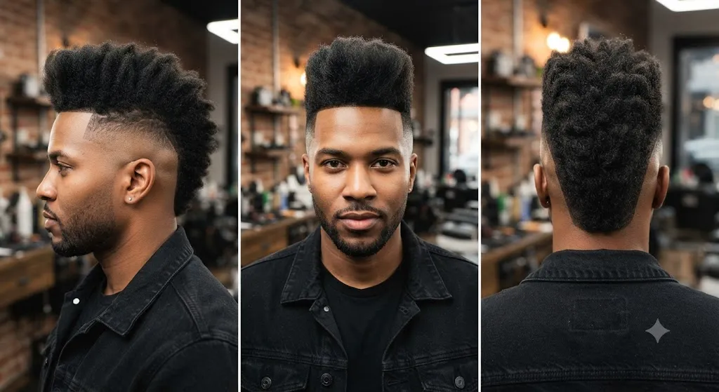 High Burst Fade Mohawk