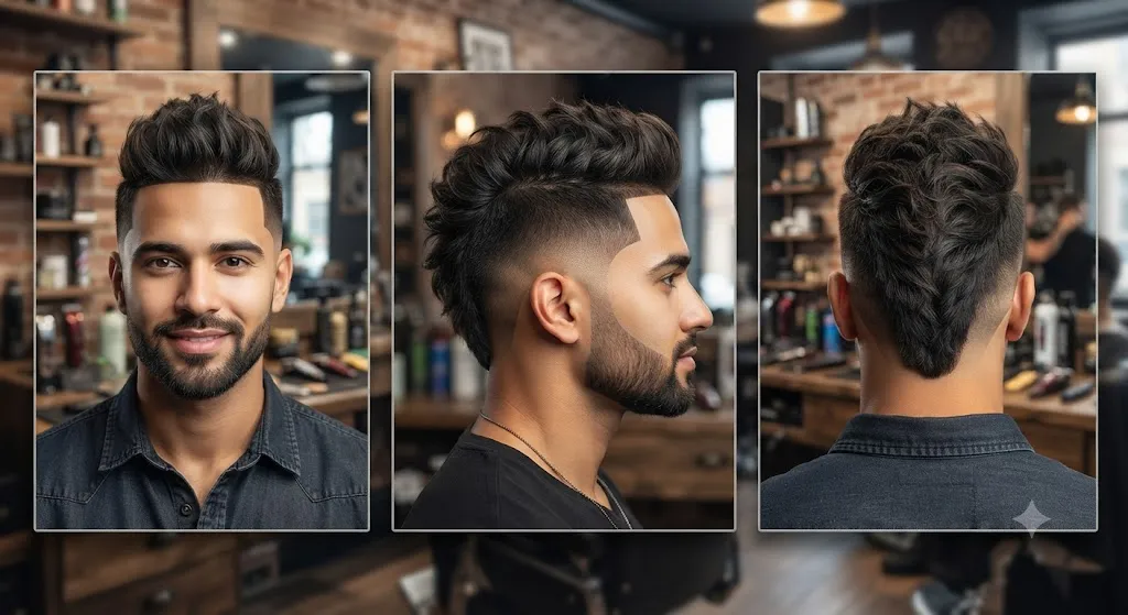 Tapered Burst Fade Mohawk